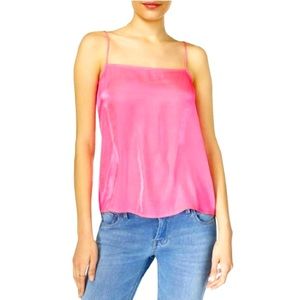 Guess Amari Liquid Neon Pink Metallic Cami Top